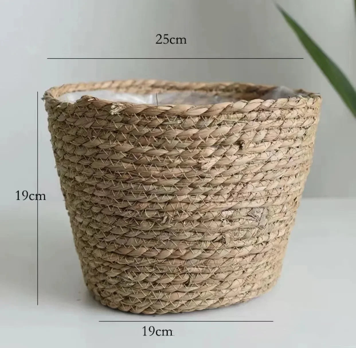 Natural Wicker Planter Basket  Flower Pot Home Garden Rattan Basket Straw Flower Basket 20/25/30CM