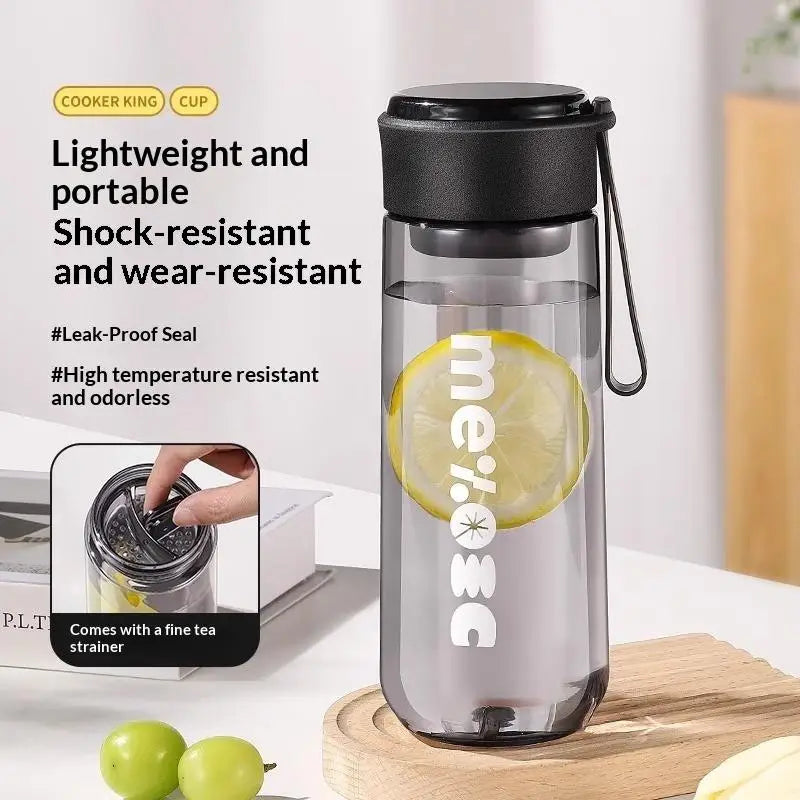 600ML Large Capacity Water Bottles Student Portable Direct Drinking Brief Plastic Cup Kids High Temperature Resistance Bottles