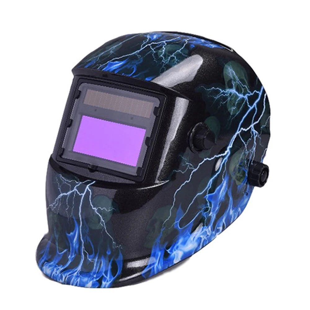 Solar Welding Facemask Auto Darkening Heat Insulation Head-mounted Large View Automatic Dimming Face Shield Arc Welding Helmet