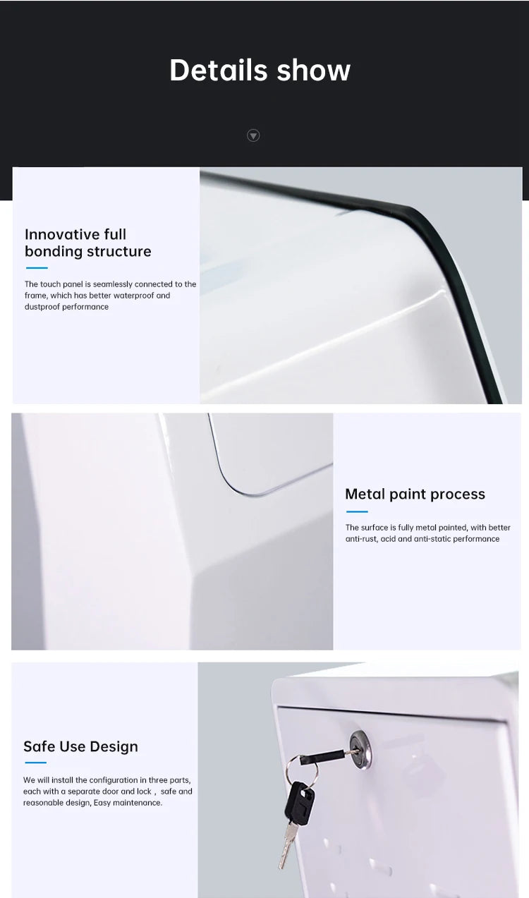 32 Inch POS Floor Stand Or Wall Mount Food Ordering Kiosks Self Service Payment Kiosk Restaurant With NFC Thermal Printer