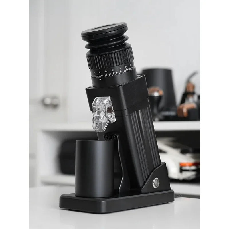 E55Pro Electric 55MM Titanium Cone Burr Stepless Adjustment Espresso Brew Coffee Bean Grinder Black