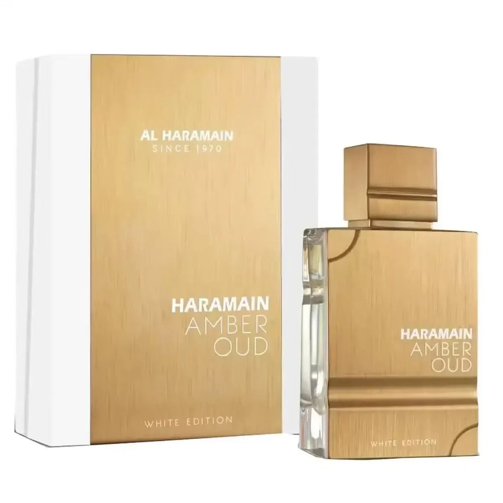 Luxury Amber Oud Gold White Edition Perfume Spray, Premium Long Lasting Eau De Parfum for Men Women, Oriental Woody Fragrance Sc