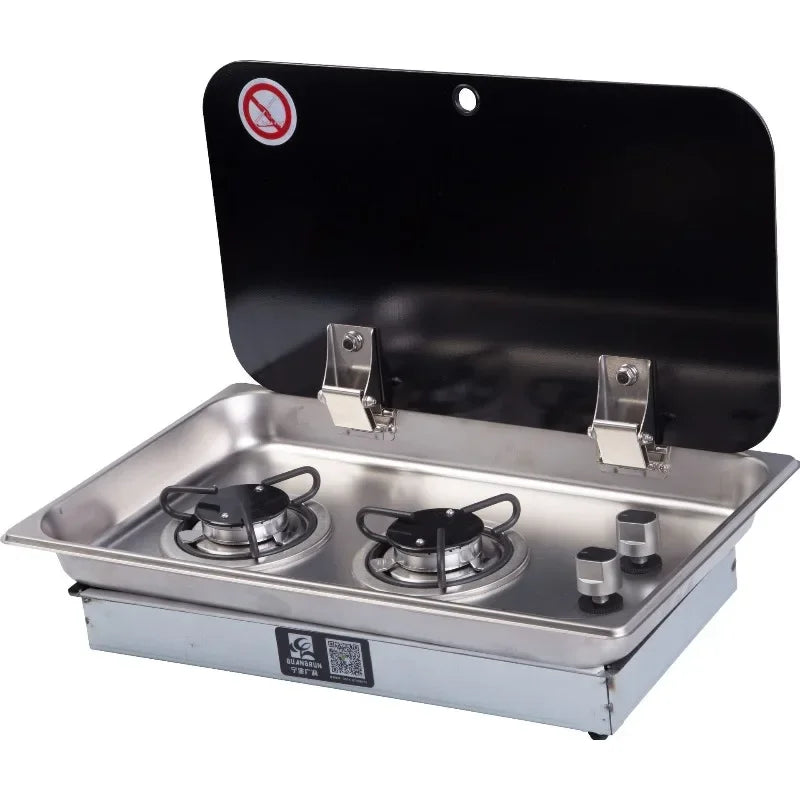 RV gas stove RV accessories with glass cover Yacht gas stove GR-902