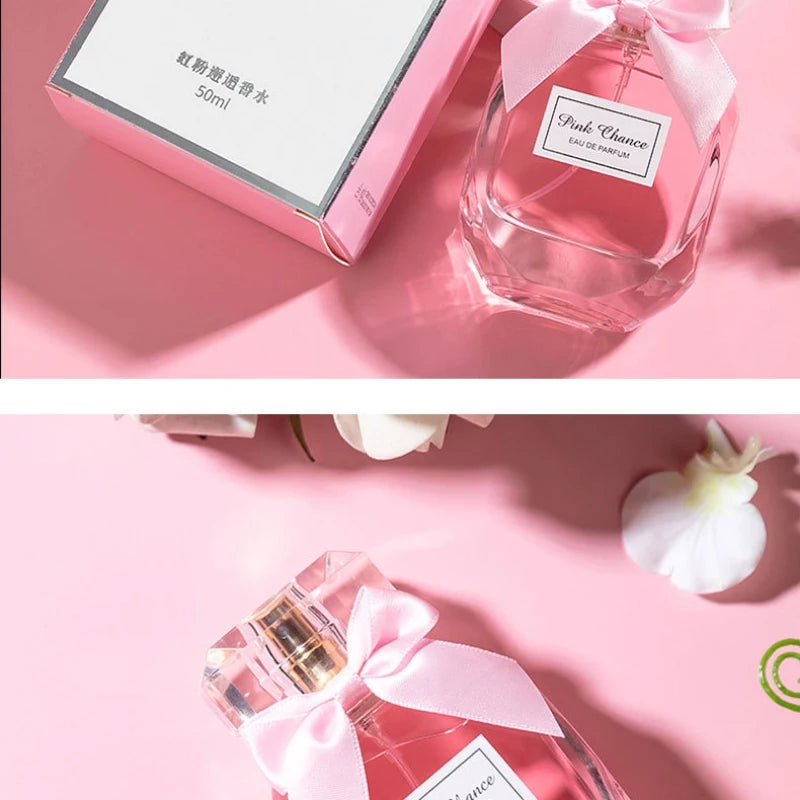 Christmas Gift Pink Chance Encounter Women Perfume Lasting Light Oriental Fragrance Elegant Bow Bottle Romantic Night Sexy Scent