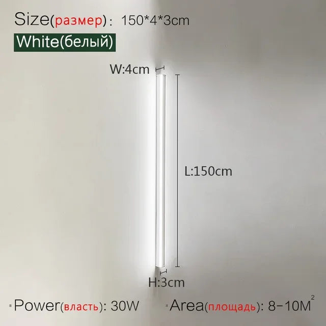 Modern Minimalist LED Wall Lamp Luxury Long Strip Light for Living Room Bedroom Bedside Ceiling Sofa Background Aisle Lighting