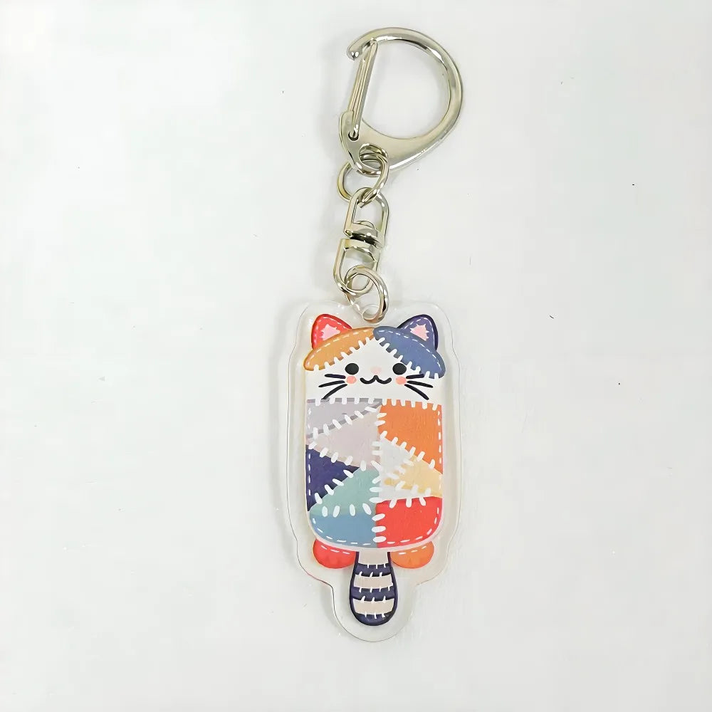 Waterproof Patchwork Coin Purse Cat Zipper Design Makeup Bag Storage Case Home Travel