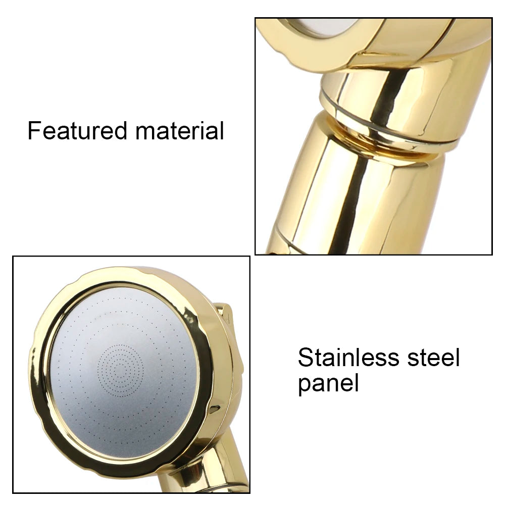 3 Modes Shower Head Set With Hose and Holder High Pressure Water Saving One Key Stop Waterfall Showerheads Bathroom Accessories