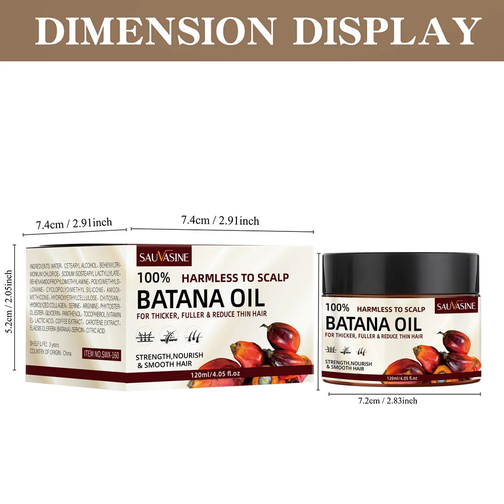 100% Natural Batana Oil Batana Butter Hair Mask Treatment Deep Conditioner for Dry Damaged Hair and Growth Nourishing & Smooth