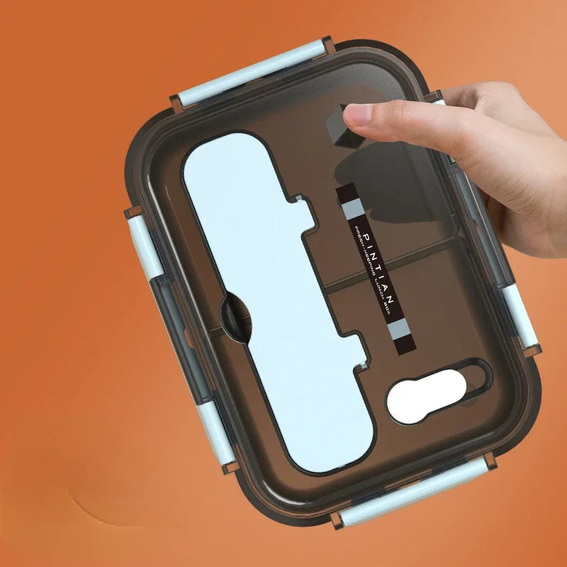 Transparent Lunch Box for Kids Food Storage Container with Lids Leak-Proof Microwave Food Warmer Snacks Bento Box Japanese Style