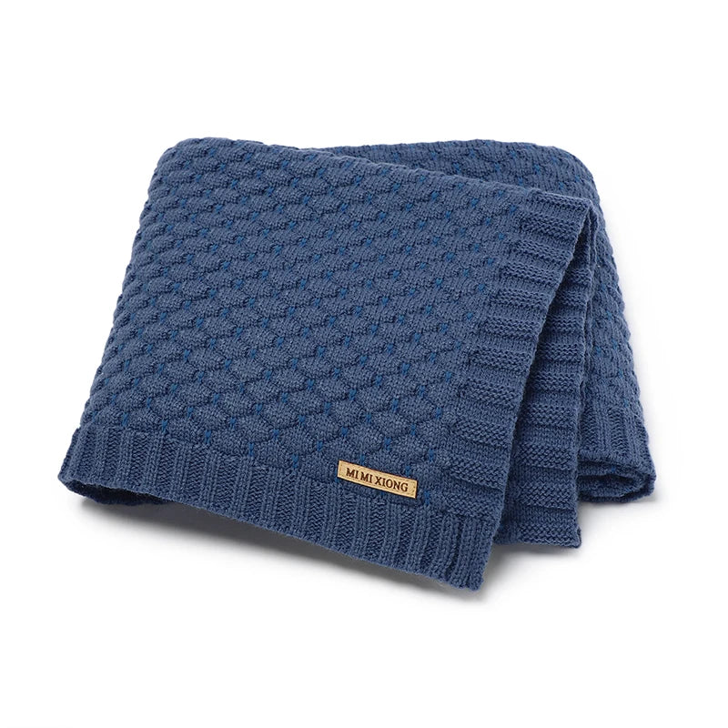 Winter Warm Baby Blankets Knitted 100*80cm Newborn Boys Girls Autumn Stroller Bedding Swaddle Wrap Cradle Quilts Dual-Use Covers