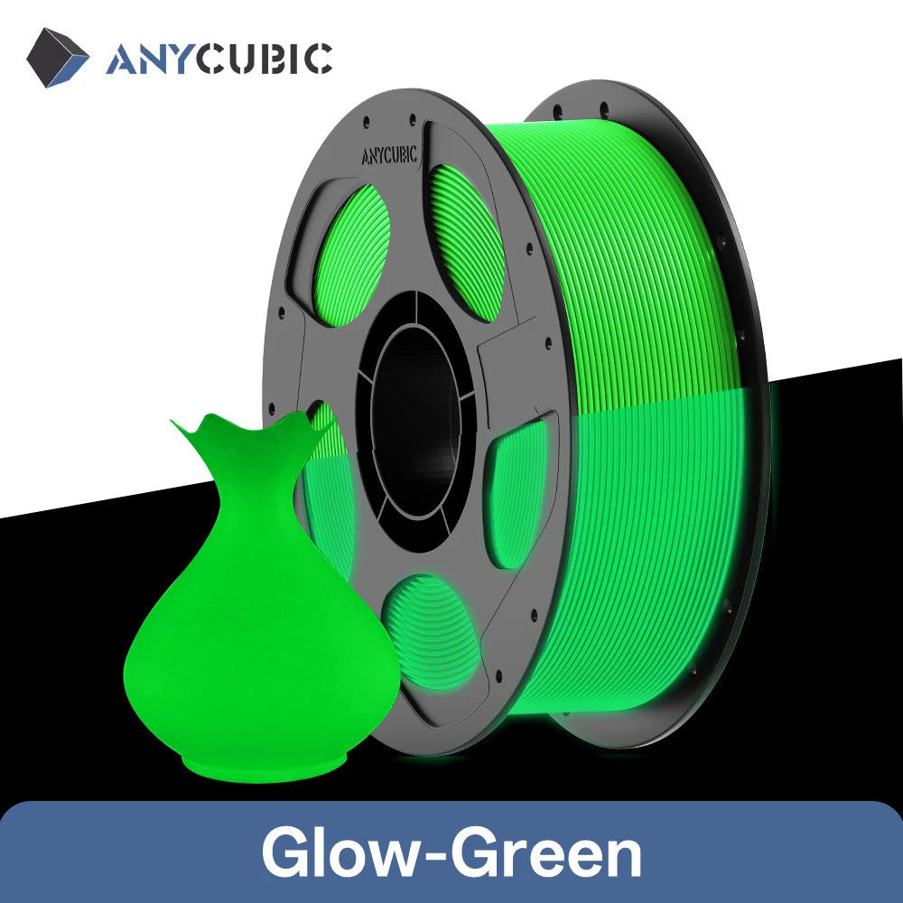 ANYCUBIC Glow Filament 3D Printer Luminescent PLA Glow in The Dark ECO-friendly Luminescent Materials for Kobra S1 Kobra X