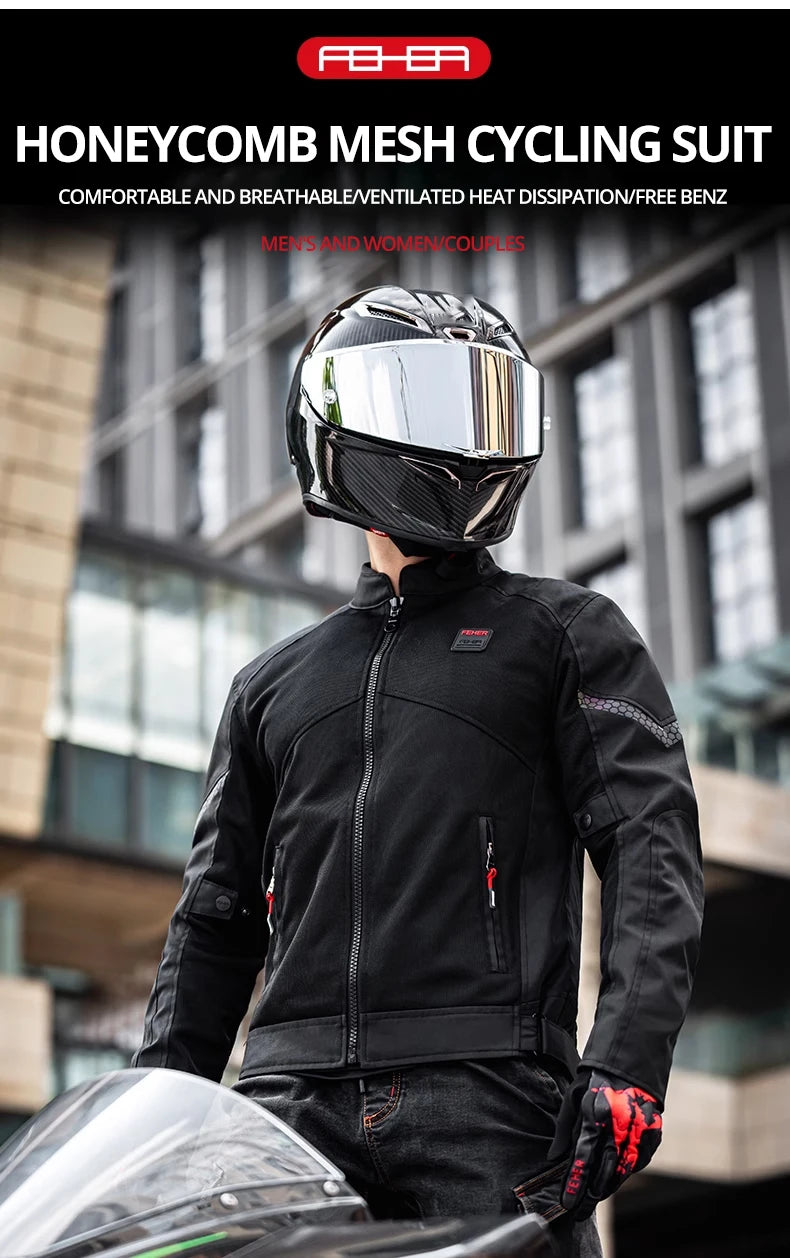 Men's Motorcycle Jacket Summer Clothing Anti-Collision Motorcycles Pants Motocross Off-road CE Protection Motocross Rider Coat