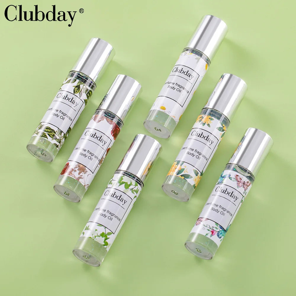Portable Roll‑on Perfume Oil, Long‑last Fragrance Shimmer Body Highlight Essential Oil Daily Body Scent Makeup Cosmetics