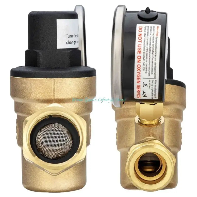 E74E Water Pressure Regulator Water Pressure Reducer for Campers Knob Adjustable