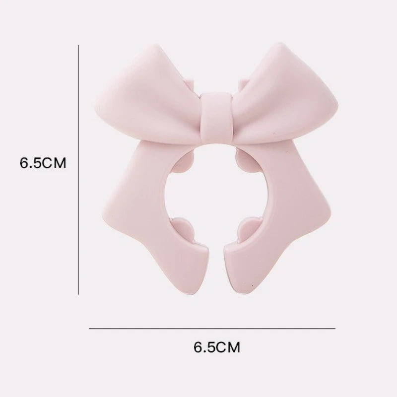 Bow Silicone Spatula Rack Multi-function Pot Clip Bowknot Anti Scalding Overflow Spatula Holder Spoon Rests Kitchen Gadgets