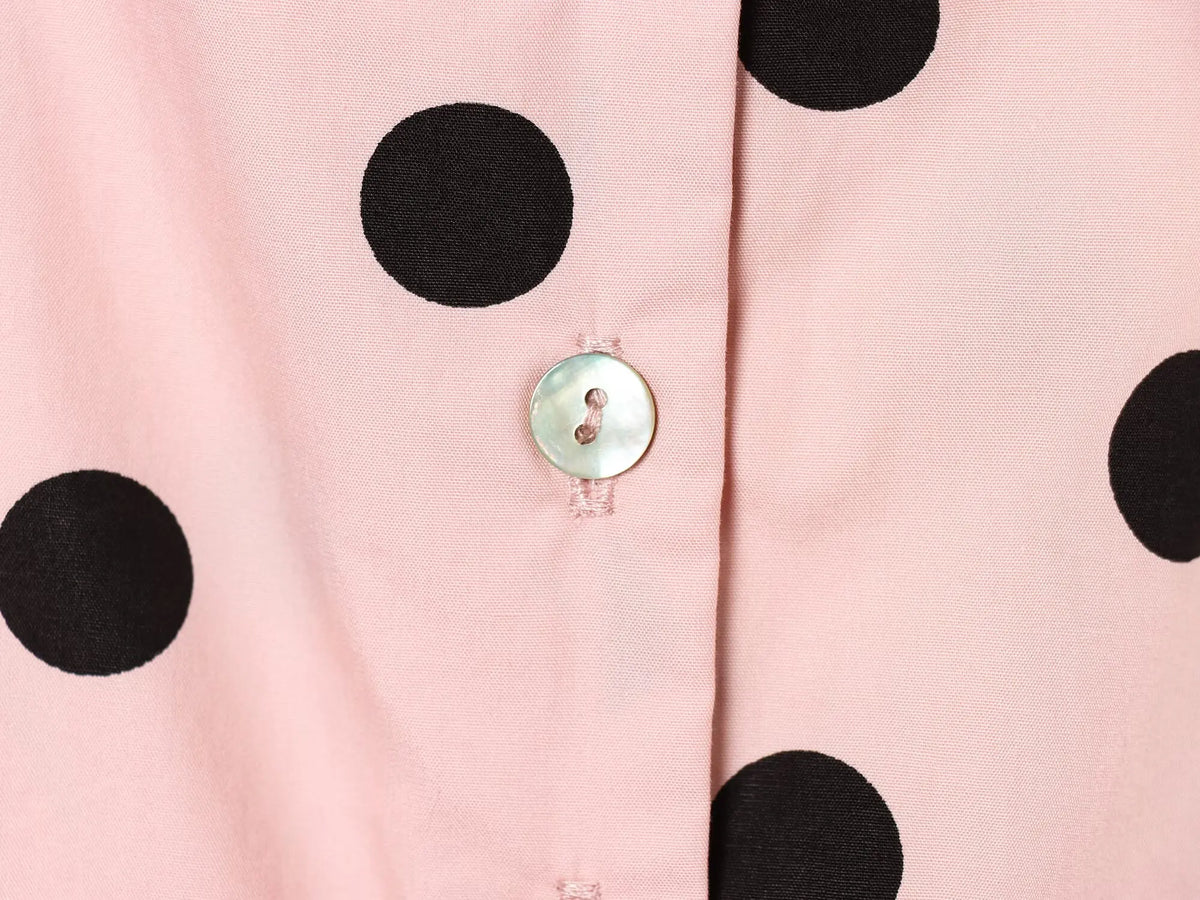 KONDALA Vintage Pink Polka Dot Pink Women Elegant Shirt Fashion 2026 Single Breasted Shirt Chic Night Party Fall Female Blouse