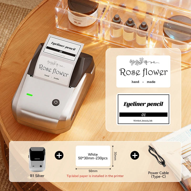 Niimbot B1/B1 PRO Thermal Label Printer Bluetooth Pocket Label Maker Barcode QR Code Self-adhesive Sticker Labeling Machine