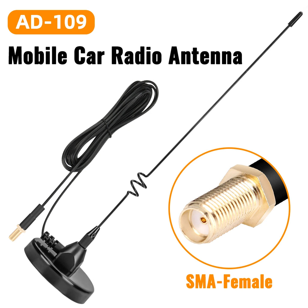 UT-106UV Car Antenna Walkie Talkie Magnetic SMA-Female VHF UHF On board Antenna for UV-5R 5RH 21 Pro Quansheng UV-K5 Ham Radio
