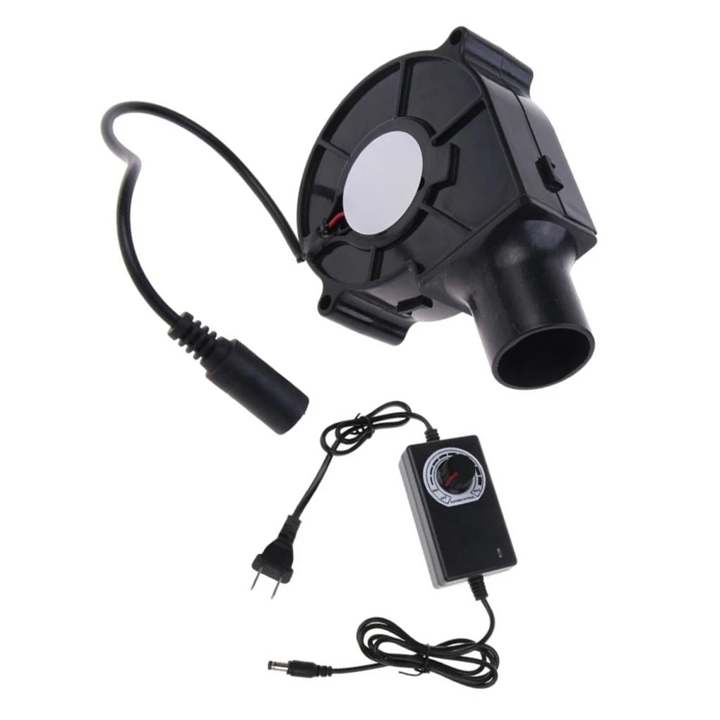 220V BBQ Fan Small Blast Engine with Air Collecting Adjustable Speed Cooking Tool US/EU Plug Handheld Barbecue Blower Camping