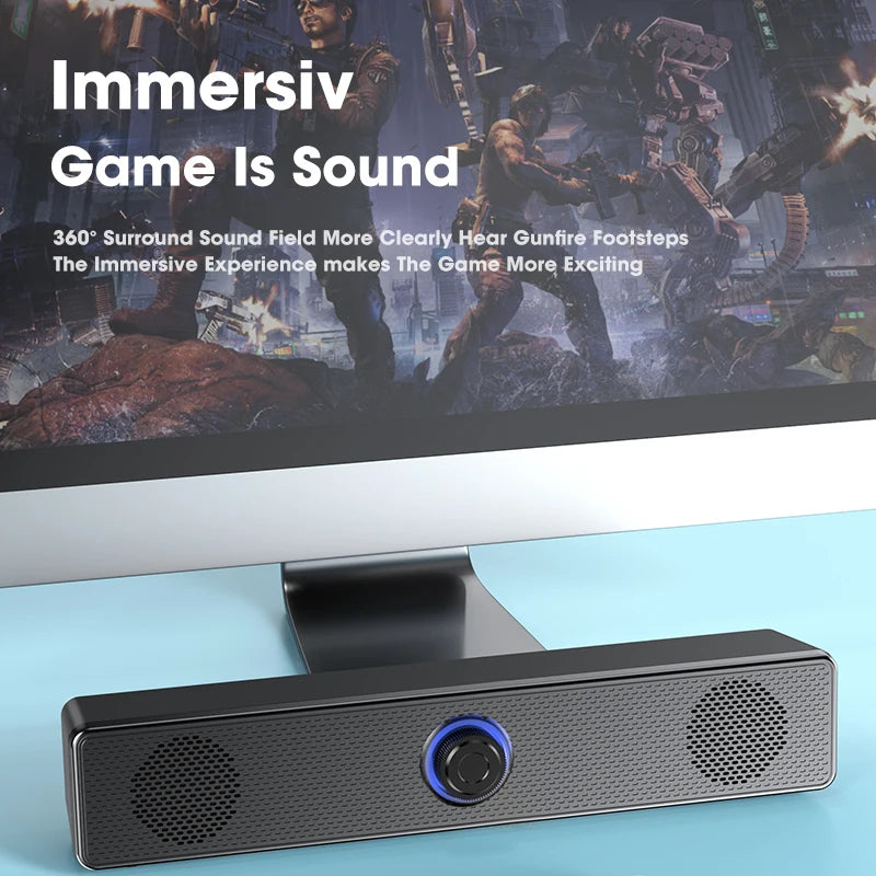 Soundbar Computer PC TV Laptop Desktop Wired Wireless Bluetooth Speaker Sound Box Bar Music Portable Caixa De Som Audio System