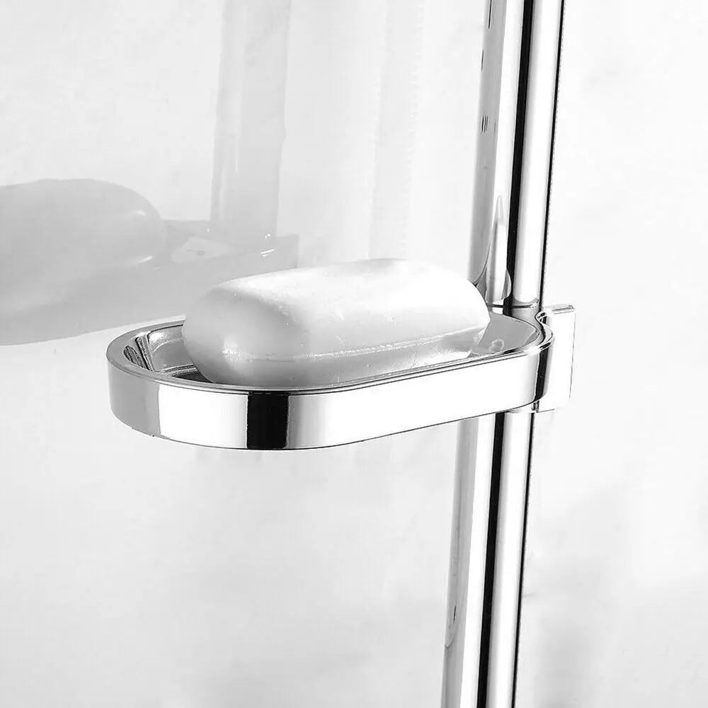 Adjustable Rail Slide Bathroom Bath Shower Soap Dishes Holder For 22 24 25 mm Home