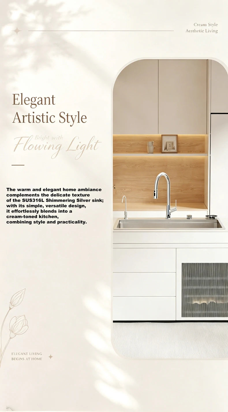 316L Stainless Steel Kitchen Sink Undermount Sinks Antiscratch Rice Granule Embossing Large Single Slot Dish Wash Basin