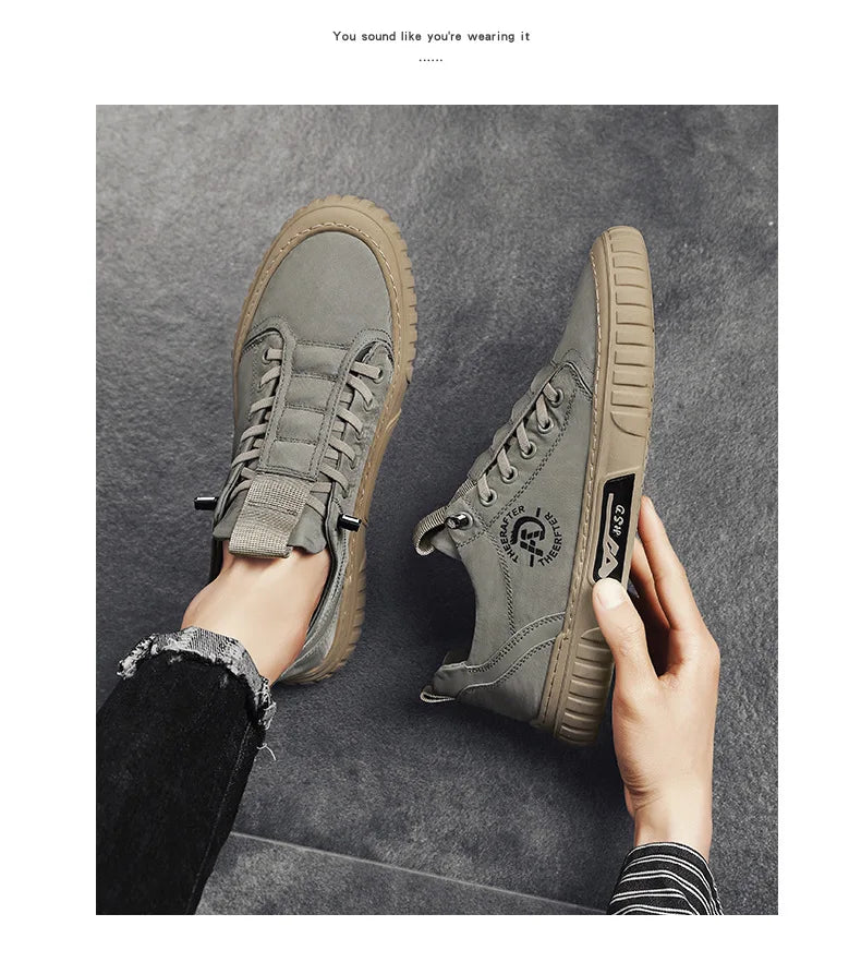 Men Sneakers Casual Canvas Shoes Breathable  Walking Flats Slip-on Man Vulacnized Shoes Summer Working Footwear Zapato De Hombre