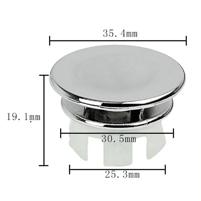 20/1pcs Wash Basin Plastic Overflow Rings Electroplated Sink Protector Scratch Universal 22-24mm Installation Bath Accessory