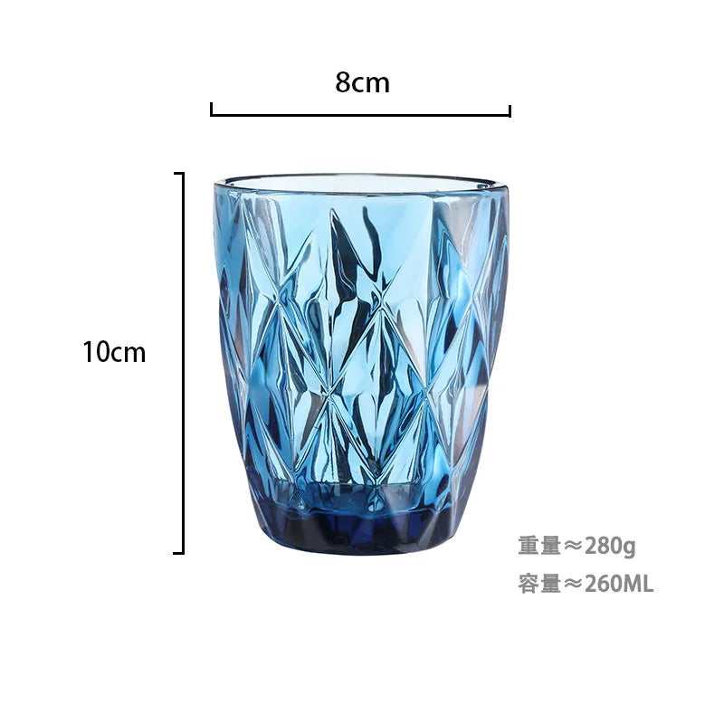 260 ml Water Glass for Juice Beer Tea Milk Wine Drinking Drinkware for Cold Drink Glasses Family and Friends Party