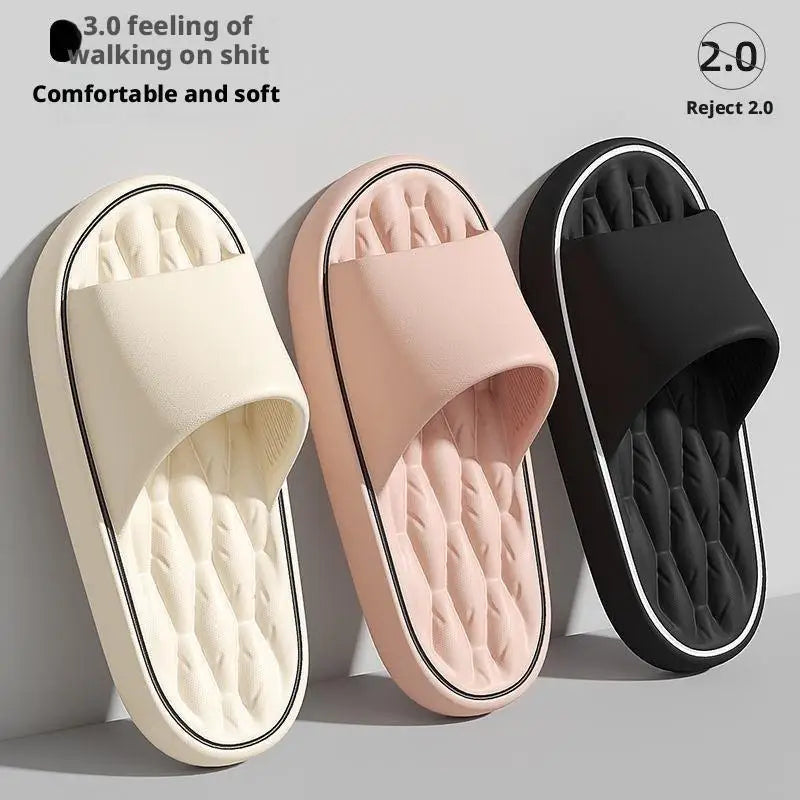 Fashionable Super Light Women's Slippers Anti-Slip EVA Elastic Shoes Colorful Sneakers In Door Bathroom Flip Flops