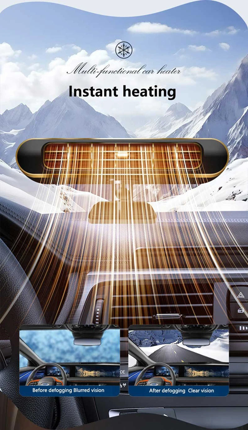 Electric Car Heater Air Cooler Fan 12V Portable Demister Defroster Heating Fan 200W Dryer Windshield Defogging Accessroie
