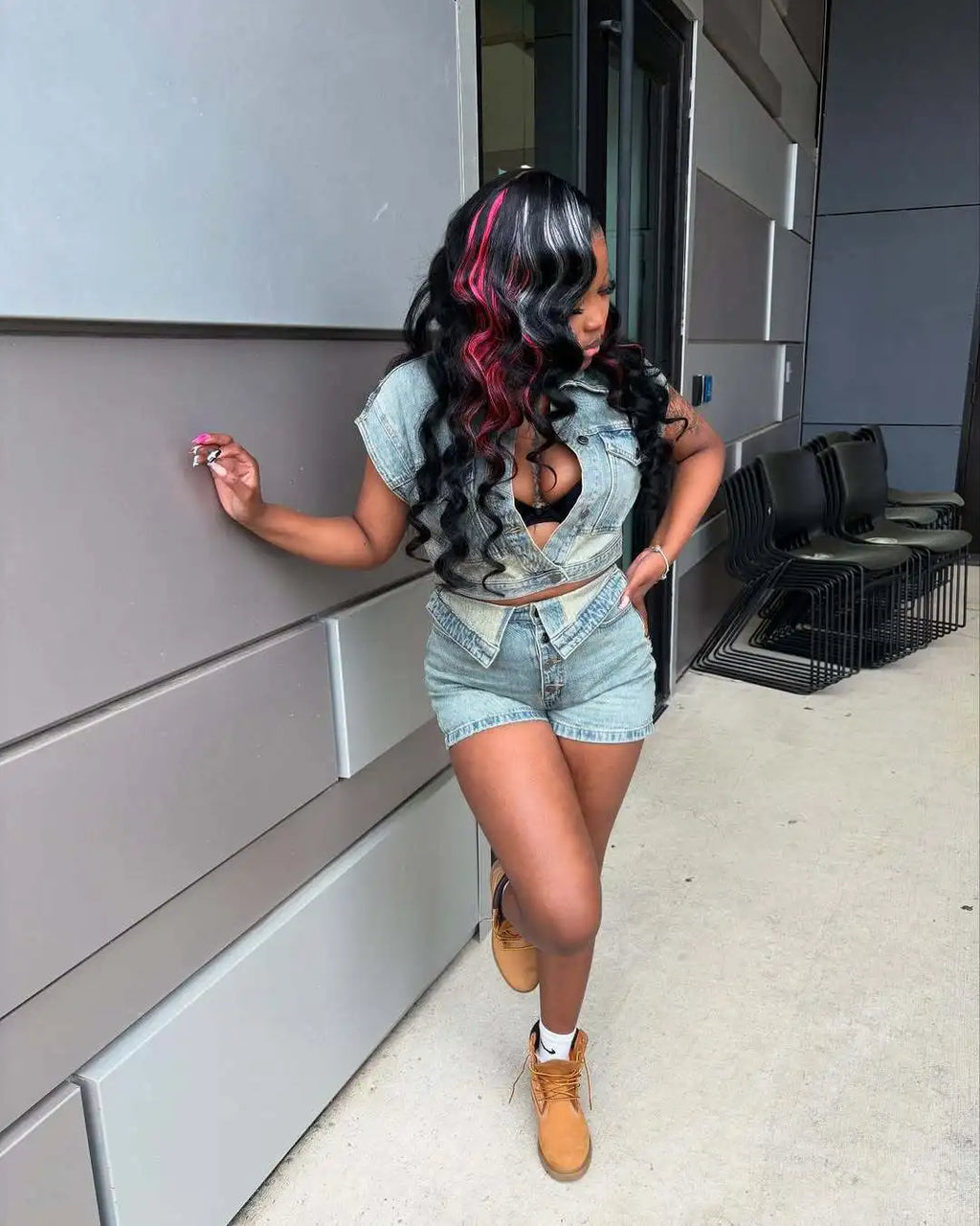 Shorts Sets Women Denim 2 Piece Suit Top Jeans Ensemble Summer 2025 Single Breasted Turn Down Collar Short Pants Vintage Outfits