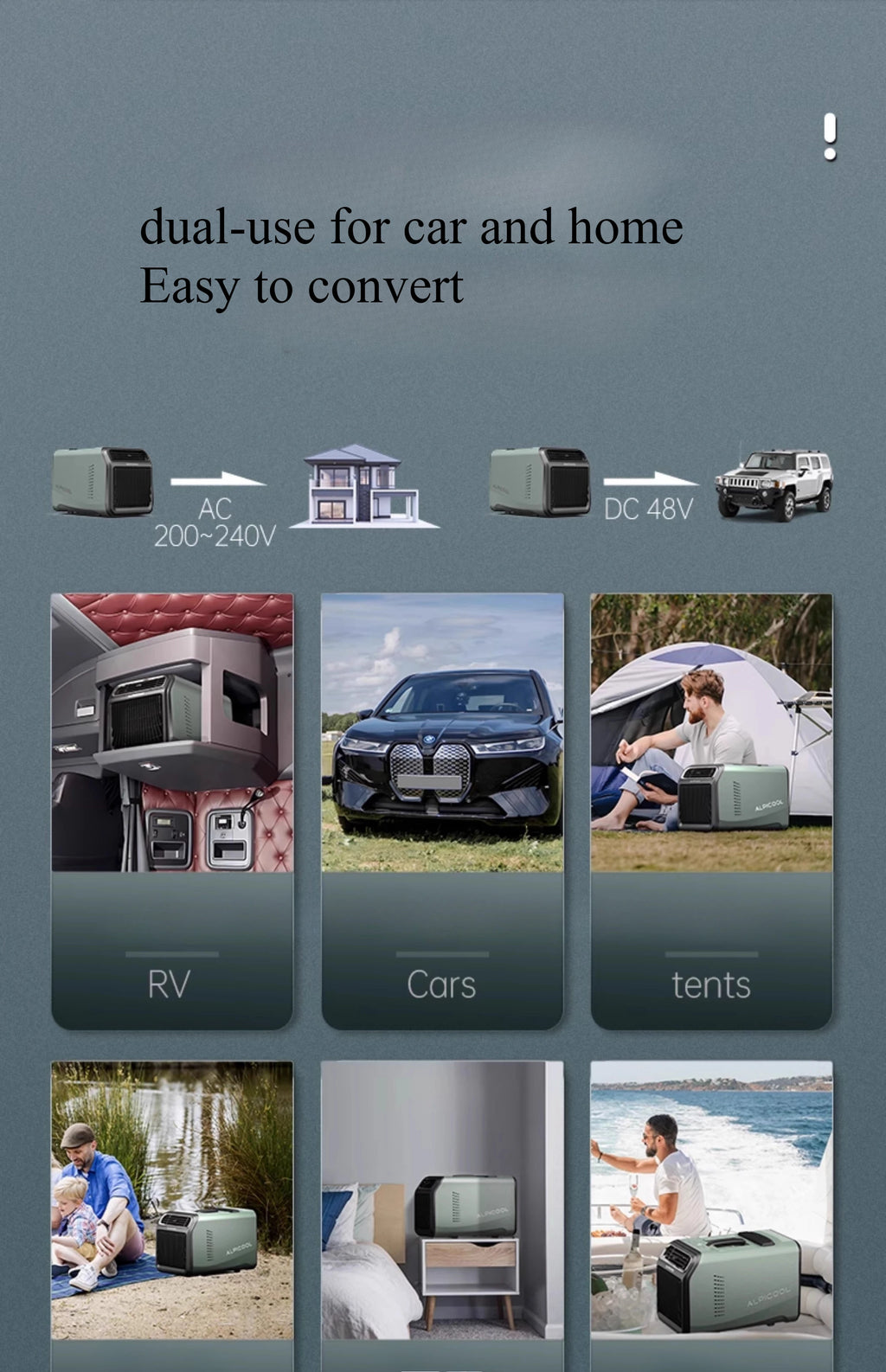 Portable Single Cooling Air Conditioner Mini Portable Mobile Camping Tent Air Conditioner