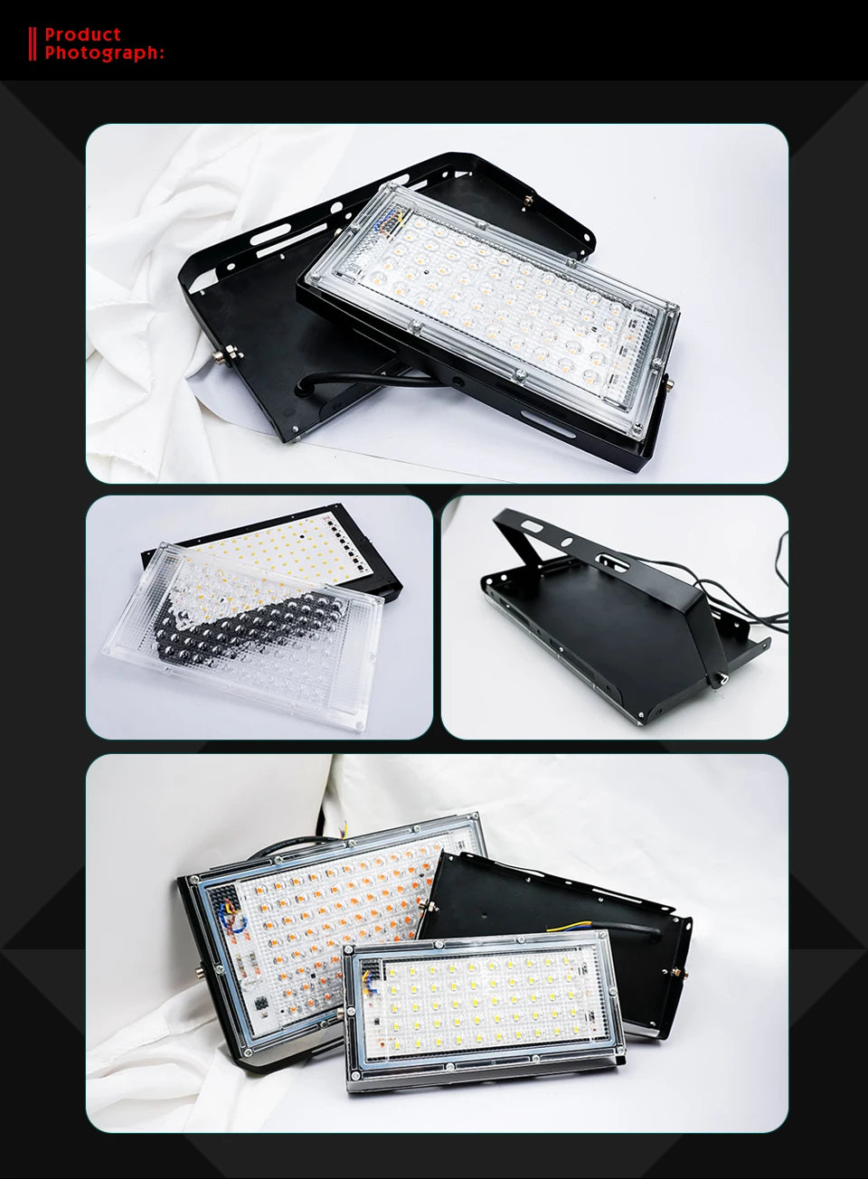LED Floodlight 50W 100W AC220V 230V High Brightness Lighting Outdoor Waterproof Floodlight Outdoor Road Garden Courtyard Lights