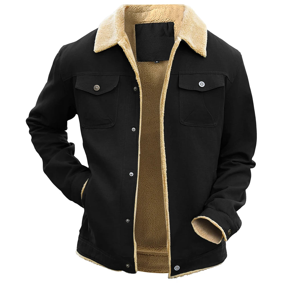 Men's Winter Warm Waterproof Jackets, High Quality Fleece Lined Multi-color Casual Coat, Comfortable Daily Outerwear