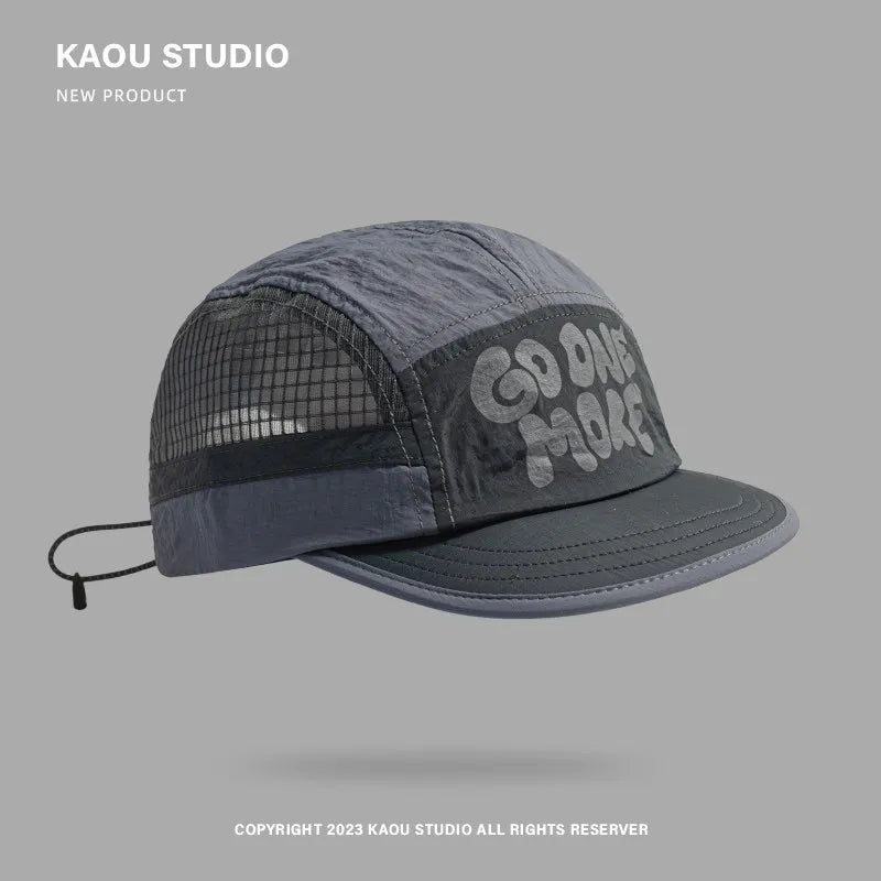 Spring Summer Outdoor Breathable Quick-drying Baseball Cap for Men and Women Lightweight Soft Brim Retro 5-panel Camping Hat