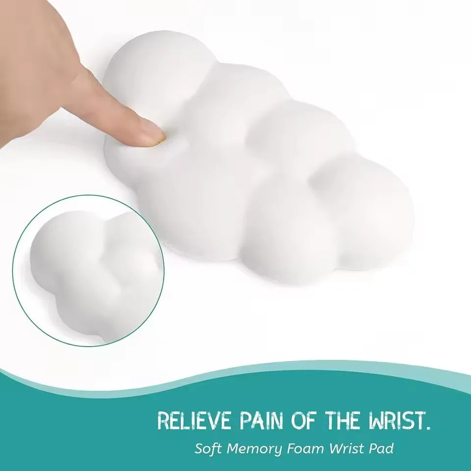 Cloud Shape Wrist Rest Pad Soft PU Material Memory Foam Anti-Slip Desktop Office Gamer Mouse Wrist Rest Pad