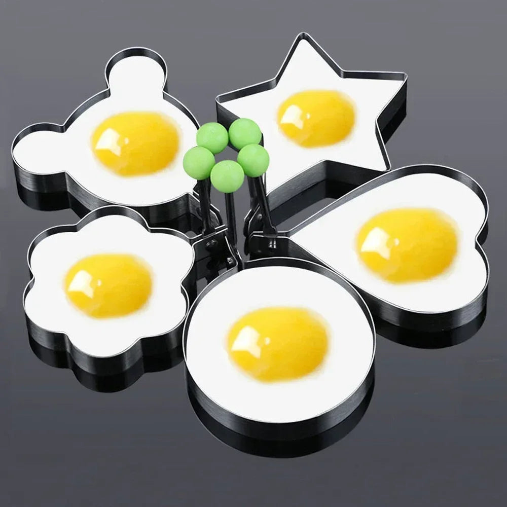 1/4/5PCS Stainless Steel Omelette Forming Machine Mold Breakfast Baking Pancake Mold Baking Cooking Kitchen Gadgets