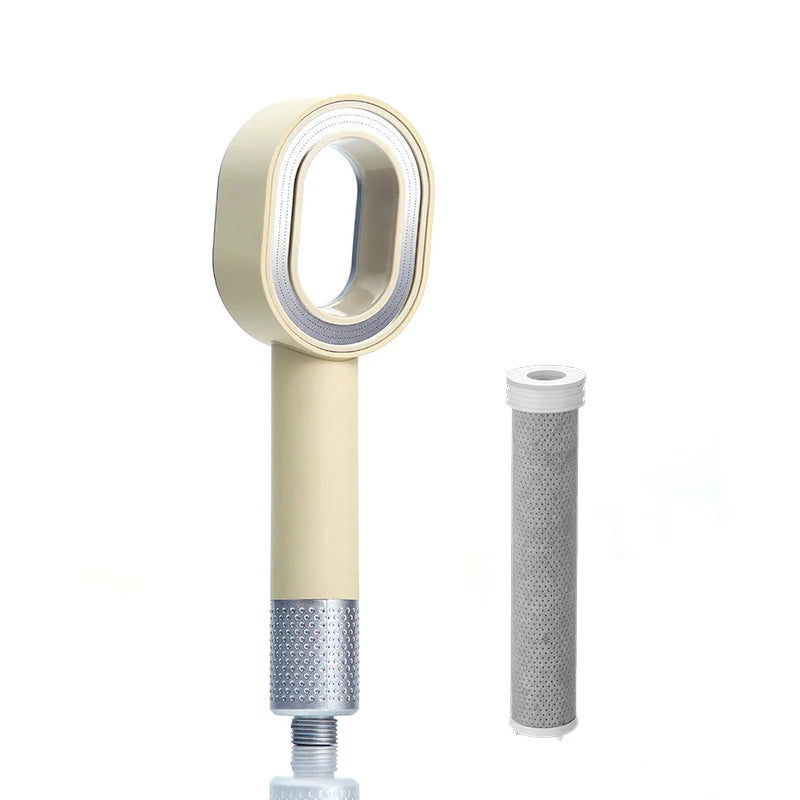 High Pressure Handheld Shower Head ACF Filter Water Saving Removes Chlorine Purifies Hard Water Beauty Rain Universal Fit