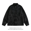 Spring and Autumn Solid Retro Vintage High Streetwear Men Long Sleeve Shirts Unisex Women Couple T-Shirt Casual Chic Jacket