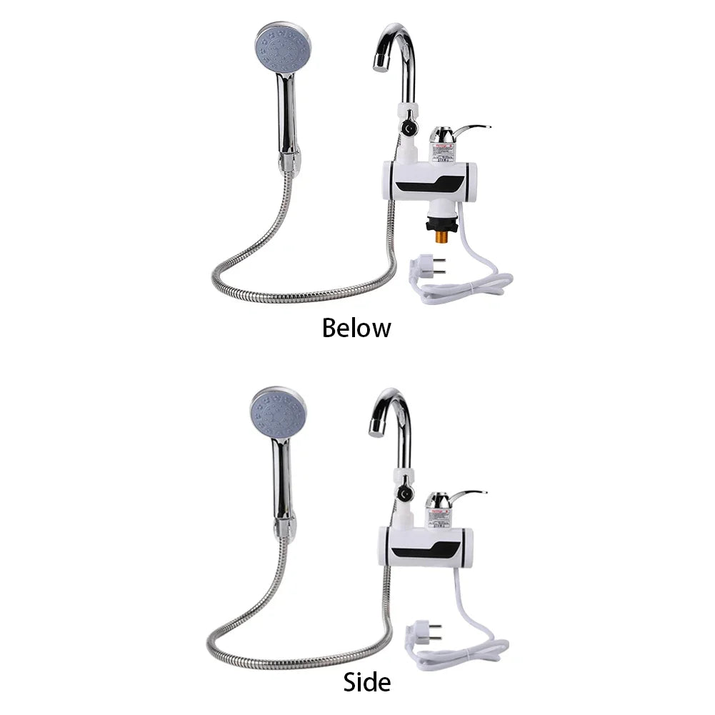 220V Electric Instant Hot Water Faucet 3000w Water Heater Fast Heating Tap with LED Temperature Display Water Heater Shower