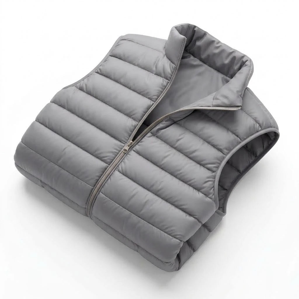 Autumn Mens Gilet Zip Mock Neck Sleeveless Winter Cozy Quilted Outer Garment for Guys Outer Shell Tops Lightweight Outer Attire