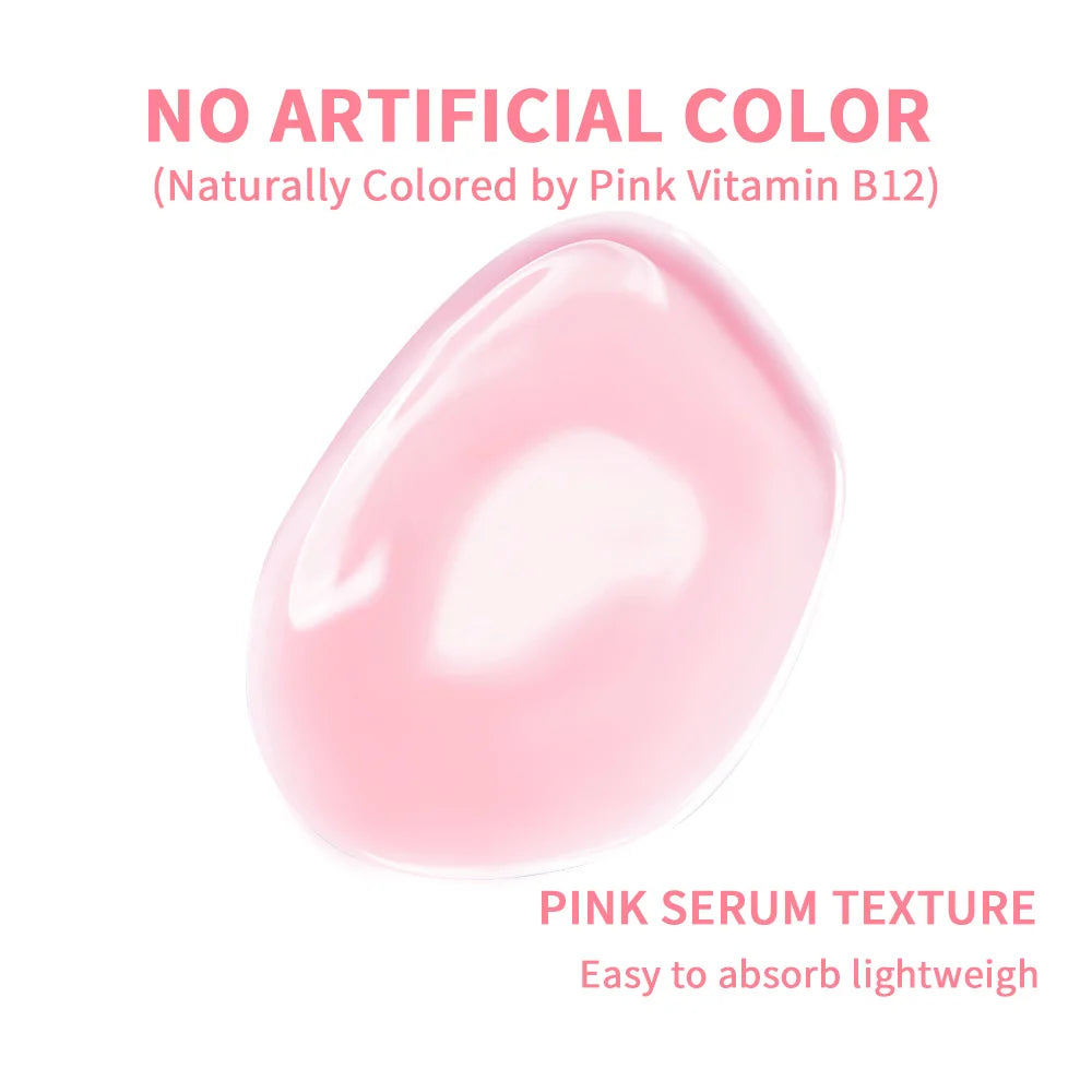 Lakerain Pink Peptide Serum Even-looking Skin Tone Dark Care Long-Lasting Hydration Low-Irritation Formula Firming Adenosine
