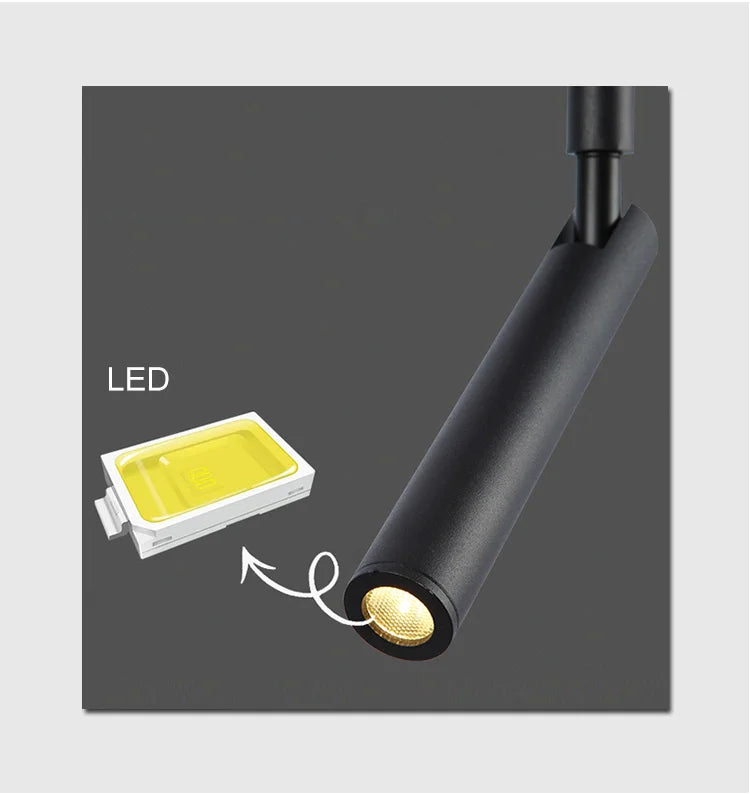 Modern LED Wall Lamp with Switch Bedroom Light Stairs Hallways Living Room Nordic Art Background Decor Black Lights Bathroom