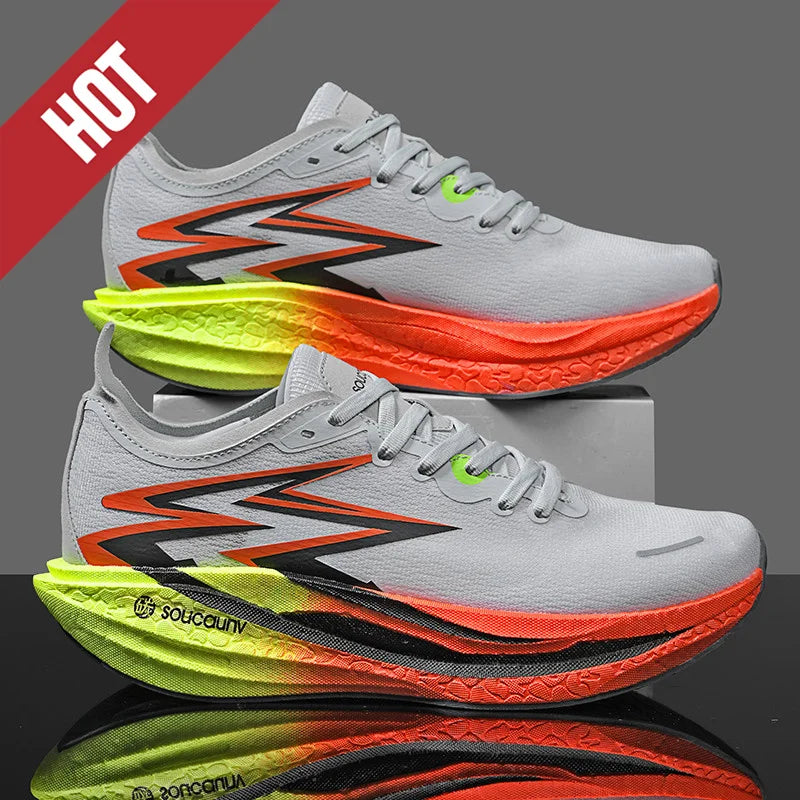 NEW Running Shoes Carbon Board Marathon Men Sports Breathable Lightweight Women's Comfortable Athletic Nonskid Sneakers Casual