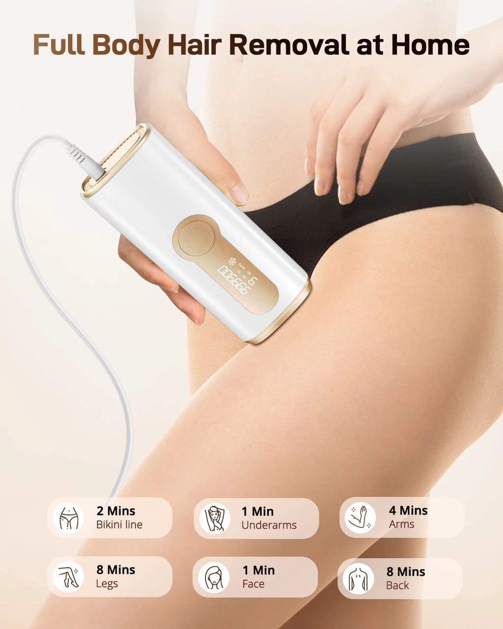 IPL Hair Removal Device Ice-Cooling 3 in 1 Painless 16J Photoepilator Permanent Whole Body Facial Bilinis Leg Home Treament For Men and Women