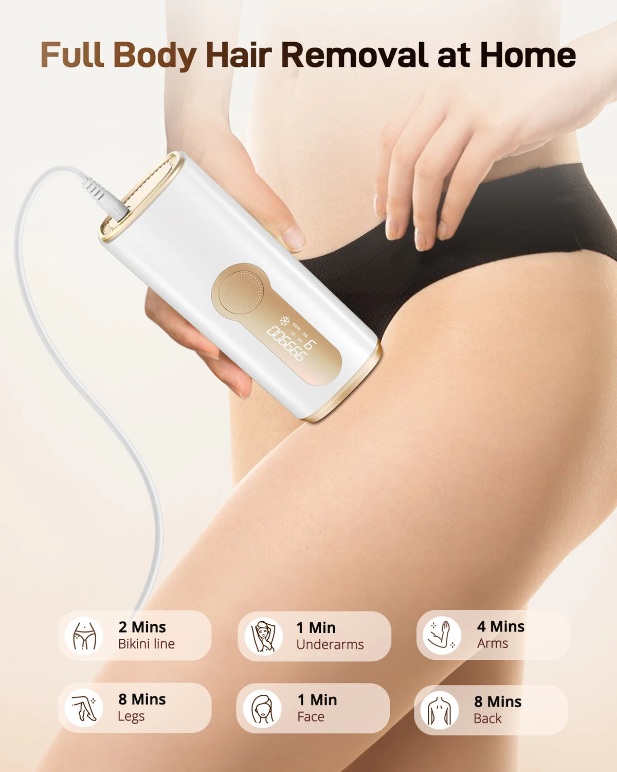 IPL Hair Removal Device Ice-Cooling 3 in 1 Painless 16J Photoepilator Permanent Whole Body Facial Bilinis Leg Home Treament For Men and Women