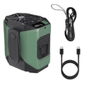 Portable Waist Fan 10000mAh with Power Bank LED Lighting Hanging Neck Fan 5 Speed Strong Airflow Cooling Fan for Outdoor Working