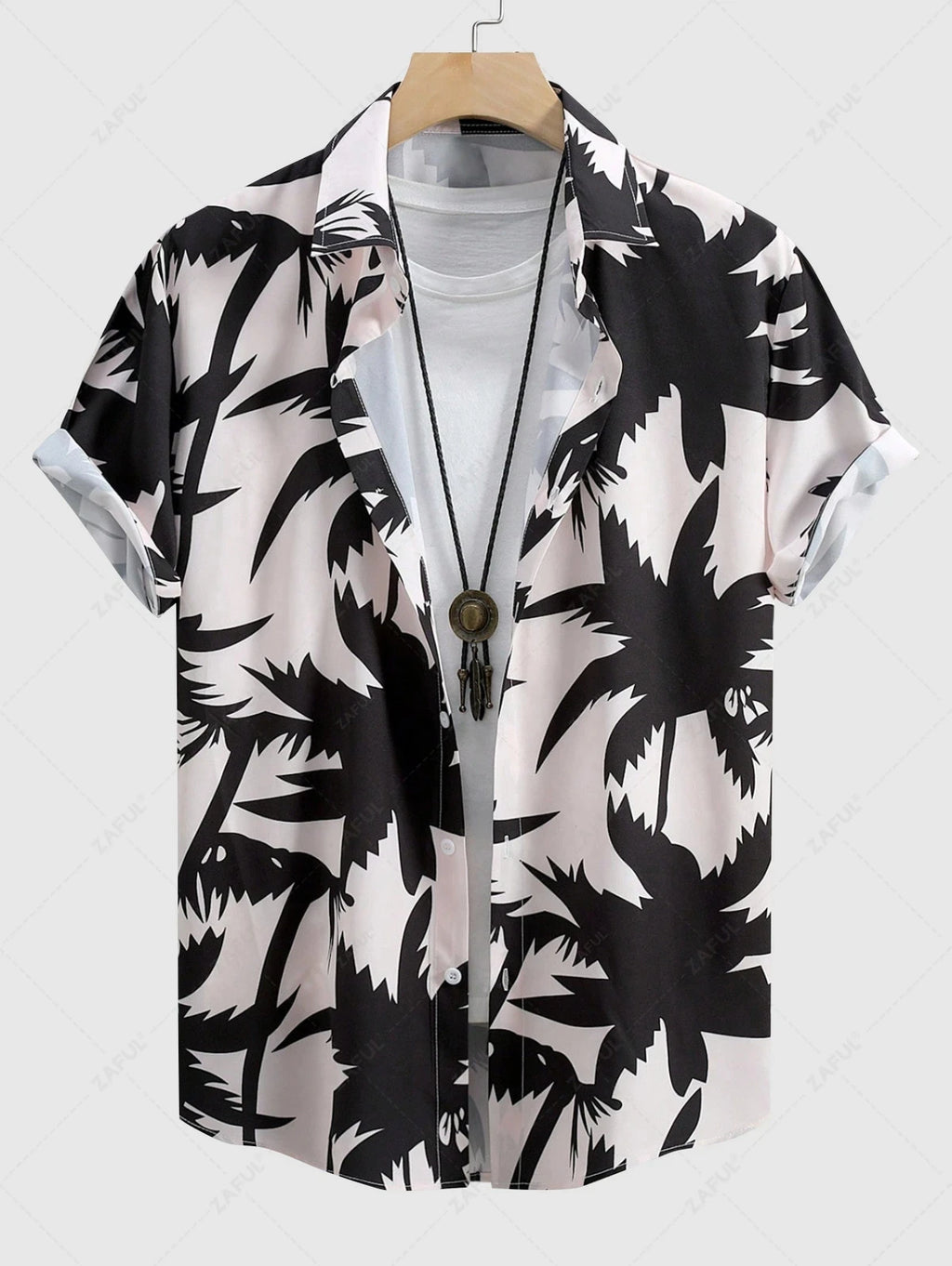 Hawaiian Mens Shirts Tropical plant leaves 3D Printed simple Tops Casual Short Sleeve Button Beach Shirt Summer  Men's Clothes