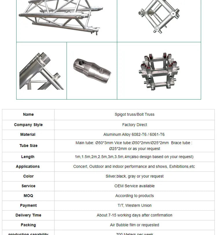 High Quality Truss Aluminum Lighting Truss Bracket for Hanging Speaker Lights Event Truss Arch